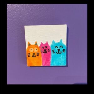Colorful Cat Canvas Art